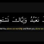 You alone do we worship and from you alone do we seek help. (Al-Fatihah 1:5)